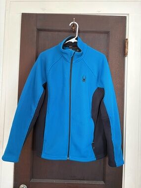 Spyder Black Collar with Blue Sherpa-Lined Jacket